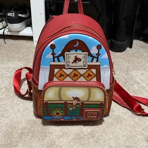 Loungefly Red and Blue Pixar Backpack